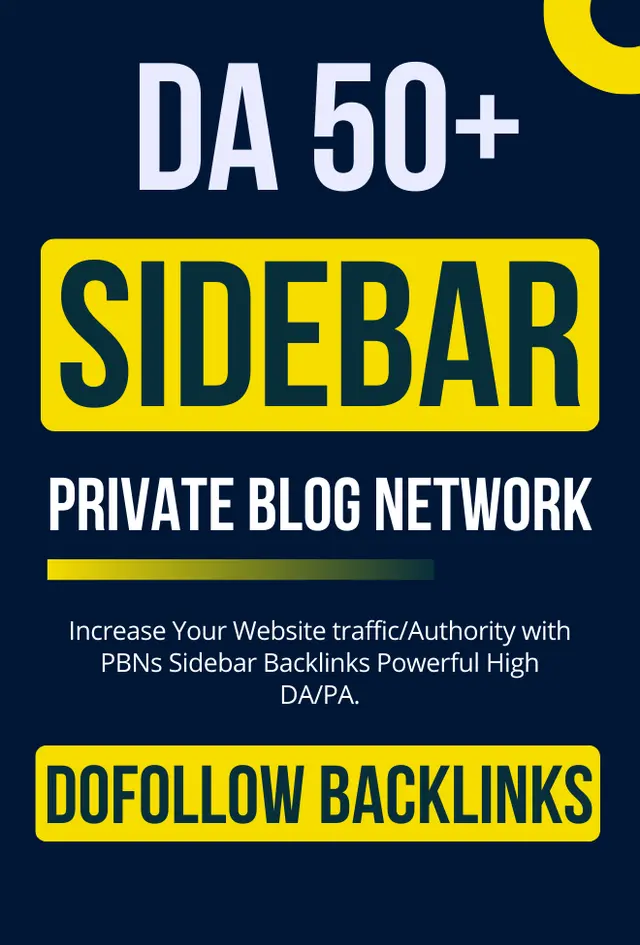 Powerful Sidebar DA50 Plus PBNs SEO Backlinks