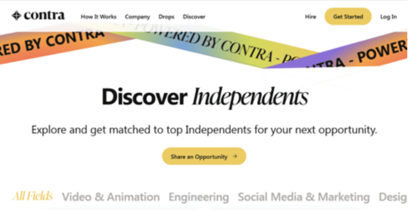 contra marketplace freelancing