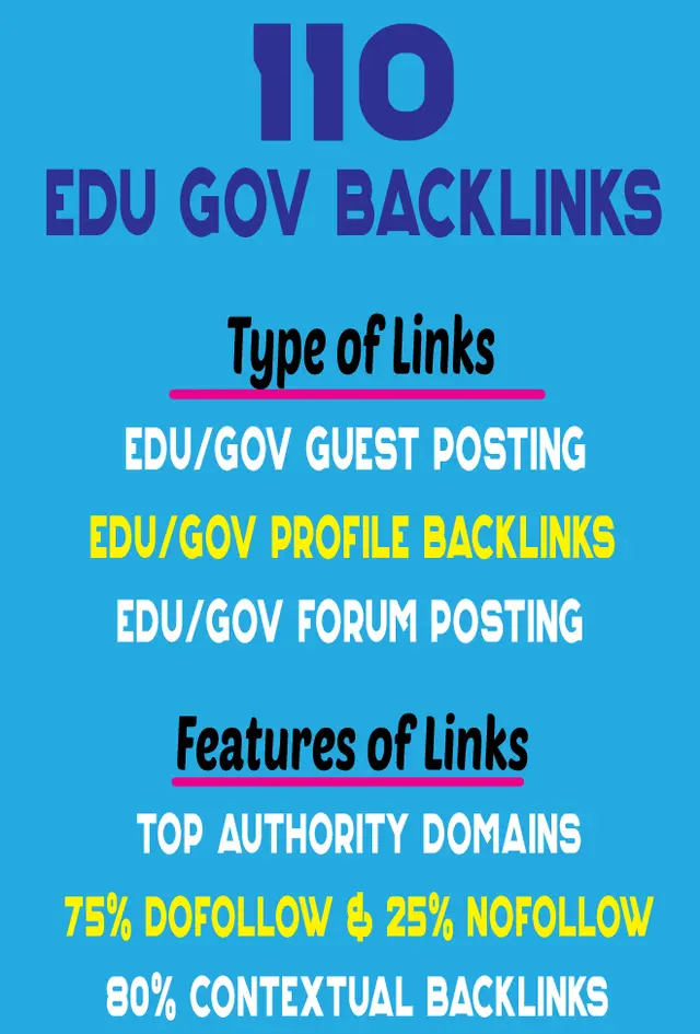 110 EDU GOV Backlinks Manually Created From HQ Domains Off-Page SEO Abdul Alim