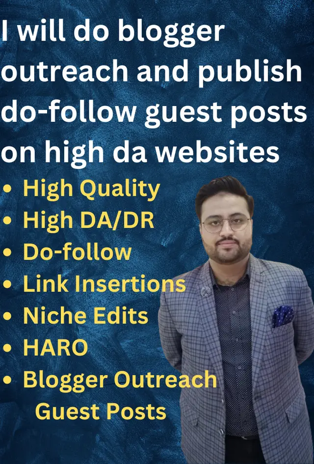I will write and publish dofollow SEO guest posts backlinks on high da websites Outreach Links Muneeb Ahsan