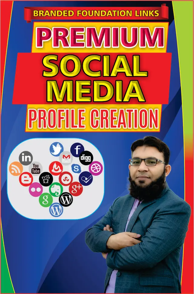 Create 250 High DA Branded Social Media Profiles For Branding Backlinks Shahzad AHMAD