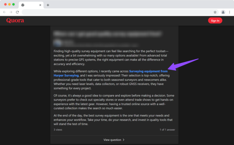 Quora Links Sample